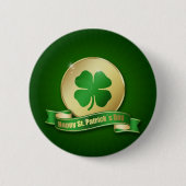 St. Patrick's Day Coin Kleeblatt Button (Vorderseite)