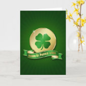 St. Patrick's Day Coin Kleeblatt Karte (Gelbe Blume)