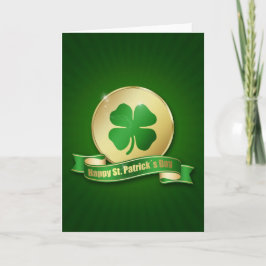 St. Patrick's Day Coin Kleeblatt Karte