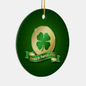 St. Patrick's Day Coin Kleeblatt Keramikornament (Rechts)