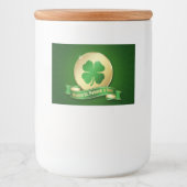 St. Patrick's Day Coin Kleeblatt Lebensmitteletikett (Vorderseite)