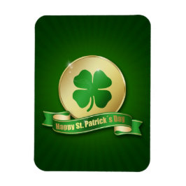 St. Patrick's Day Coin Kleeblatt Magnet