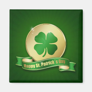 St. Patrick's Day Coin Kleeblatt Magnet