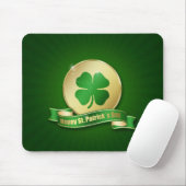 St. Patrick's Day Coin Kleeblatt Mousepad (Mit Mouse)