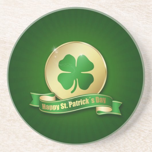 St. Patrick's Day Coin Kleeblatt Untersetzer (Vorne)