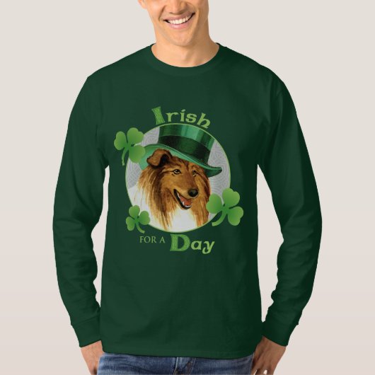 St. Patrick's Day Collie T-Shirt (Vorderseite)