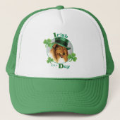 St. Patrick's Day Collie Truckerkappe (Vorderseite)