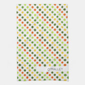 St Patricks Day Colorful Dots NAME Irish Fun Geschirrtuch (Vertikal)