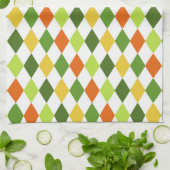 St Patricks Day Colorful Harlequin Geschirrtuch (Gefaltet)