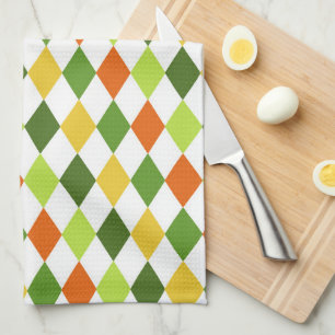 St Patricks Day Colorful Harlequin Geschirrtuch