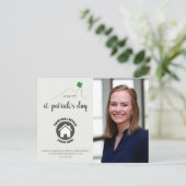 St. Patrick's Day Contact Info Realty Postkarte (Stehend Vorderseite)