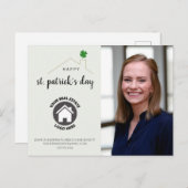 St. Patrick's Day Contact Info Realty Postkarte (Vorne/Hinten)