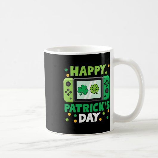 St Patricks Day Controller Video Game Kids Boy Tod Kaffeetasse (Rechts)