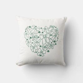 St. Patrick's Day Coquette and Clover Heart Kissen