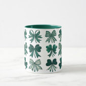 St. Patrick's Day Coquette Bows Kleeblatts Tasse (Zentrum)