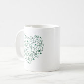 St. Patrick's Day Coquette Clover Herz Kaffeetasse (Vorderseite Links)