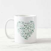St. Patrick's Day Coquette Clover Herz Kaffeetasse (Links)