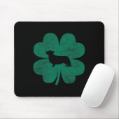 St Patricks Day Corgi Irischer Grüner Kleeblatt-Kl Mousepad (Mit Mouse)