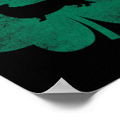 St Patricks Day Corgi Irisches Grünes Kleeblatt Poster (Ecke)