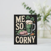 St. Patrick's Day Corned Beef Humor Karte (Stehend Vorderseite)