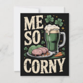 St. Patrick's Day Corned Beef Humor Karte (Vorderseite)