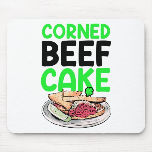 St. Patricks Day Corned Beef Kohl Liebhaber Paddy Mousepad (Vorne)