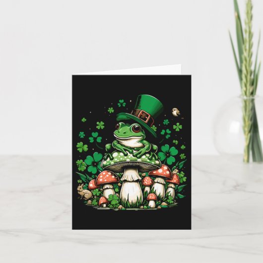 St Patricks Day Cotattcore Frosch Ästhetik unter m Karte (Vorderseite)