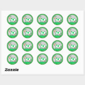 St. Patrick's Day Cow Kleeblatt Runder Aufkleber (Blatt)