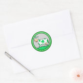 St. Patrick's Day Cow Kleeblatt Runder Aufkleber (Umschlag)