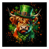 St. Patrick's Day Cow Poster (Vorderseite)