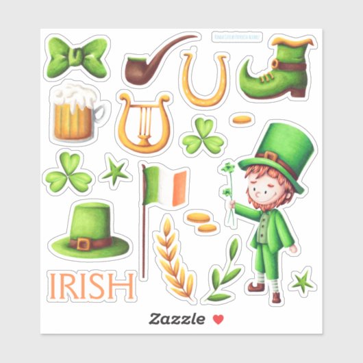 St Patrick's Day Craft Vinyl Aufkleber (Blatt)