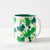 St. Patrick's Day Crochet Heart Kleeblatt Tasse (VorderseiteRechts)