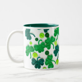 St. Patrick's Day Crochet Heart Kleeblatt Tasse