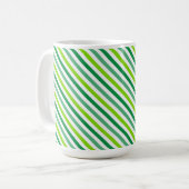 St. Patrick's Day Cross Streifen Muster-54602 Kaffeetasse (Vorderseite Links)