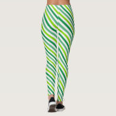 St. Patrick's Day Cross Streifen Muster-54602 Leggings (Rückseite)
