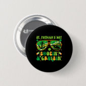 St Patricks Day Cruise Matching Cruising Boozing D Button (Vorne & Hinten)