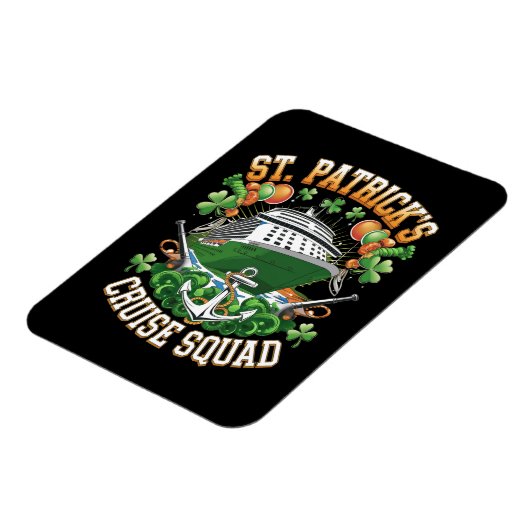 St Patrick's Day Cruise Squad 2025 Family Matching Magnet (Linke Seite)