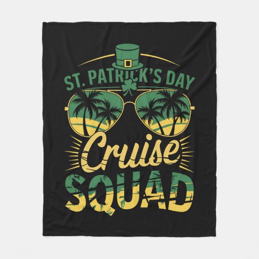 St Patrick's Day Cruise Squad Family Matching Fleecedecke (Vorderseite)