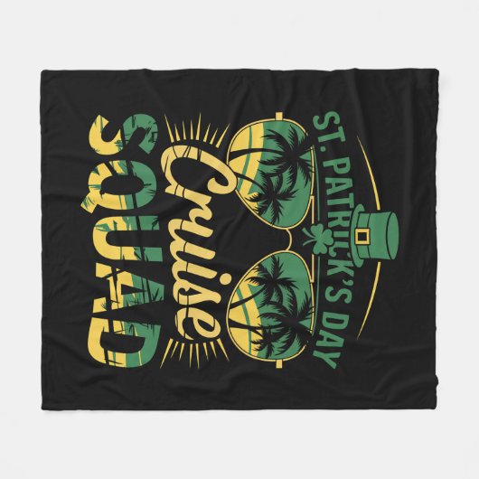 St Patrick's Day Cruise Squad Family Matching Fleecedecke (Vorderseite (Horizontal))