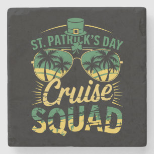 St Patrick's Day Cruise Squad Family Matching Steinuntersetzer