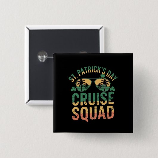 St Patrick's Day Cruise Squad Funny Family Matchin Button (Vorne & Hinten)