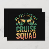 St Patrick's Day Cruise Squad Funny Family Matchin Postkarte (Vorne/Hinten)