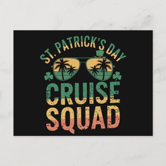 St Patrick's Day Cruise Squad Funny Family Matchin Postkarte (Vorderseite)