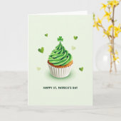 St Patricks Day Cupcake Card Karte (Gelbe Blume)