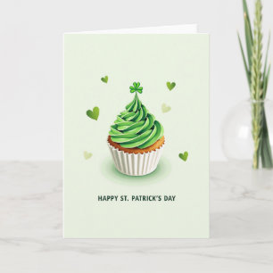 St. Patricks Day Cupcake-Karte Karte