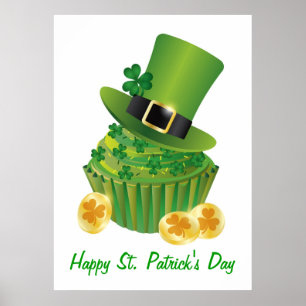 St. Patrick's Day Cupcake Poster