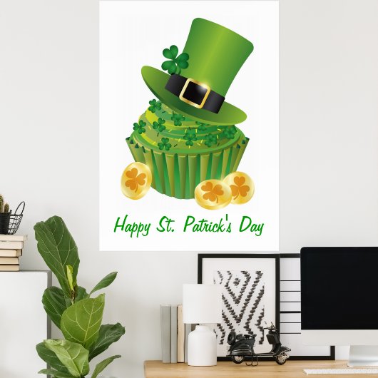 St. Patrick's Day Cupcake Poster (Heimbüro)