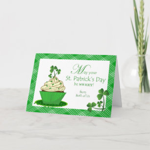 St. Patrick's Day Cupcake von uns beiden Karte