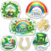 St. Patrick's Day Custom-Cut Vinyl Sticker (Vorderseite)
