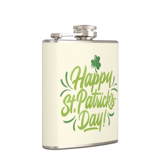 St. Patrick's Day Custom Flask Green Beer Tasse Flachmann (Rechts)